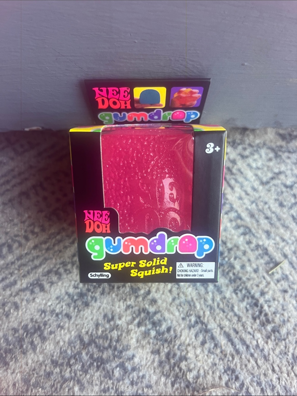 NeeDoh Gumdrop Super Solid Squish - Bright Pink NEW